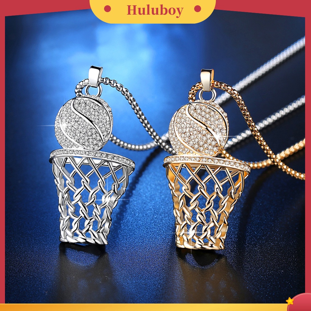 Hu Hu Hu Hu Hu Alat Bantu Pasang Kacamata♡ Kalung Rantai Panjang Dengan Liontin Bola Basket Gaya Hip Hop Casual Untuk Unisexpriawanita