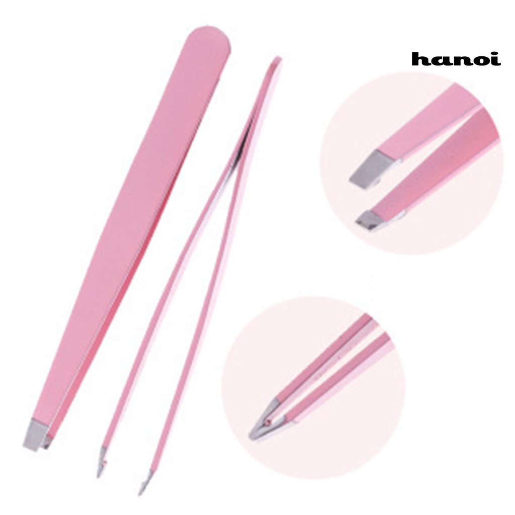 HQTM_Eyebrow Tweezer Anti-Slip Eyes Hair Shaping Stainless Steel Colorful Rust-Proof Makeup Tweezer for Facial