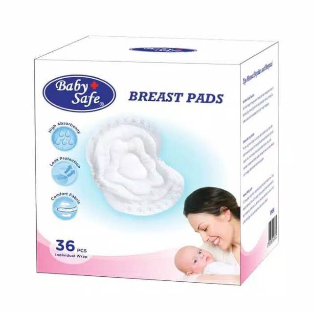 Babysafe Breastpad isi 12 / 36 / 56 pcs, penyerap asi BP012 / BP036 / BP056