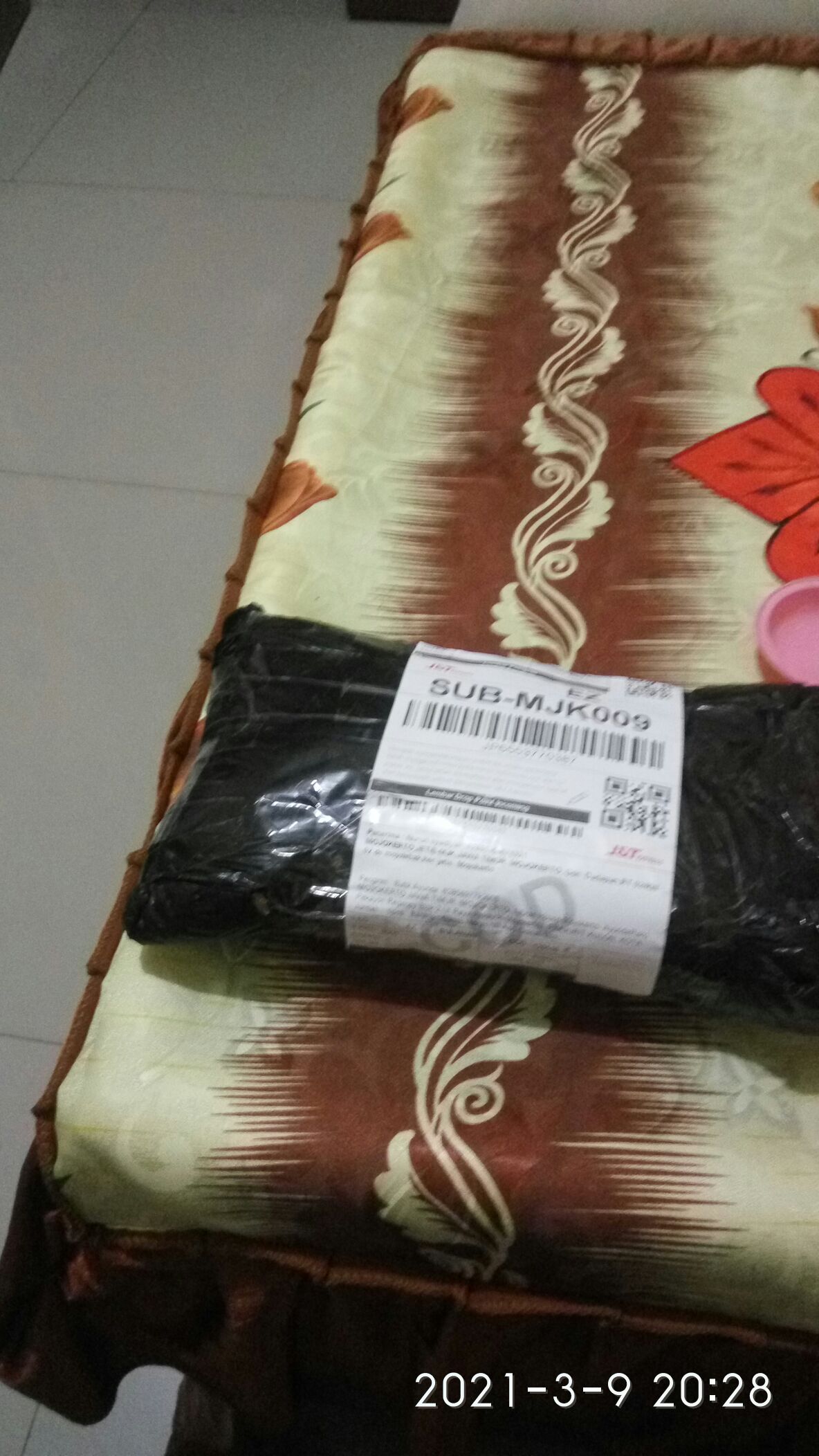 Batik Couple Keluarga Sania Ruffle Ori Ndoro Jowi Dnt Mega Merah