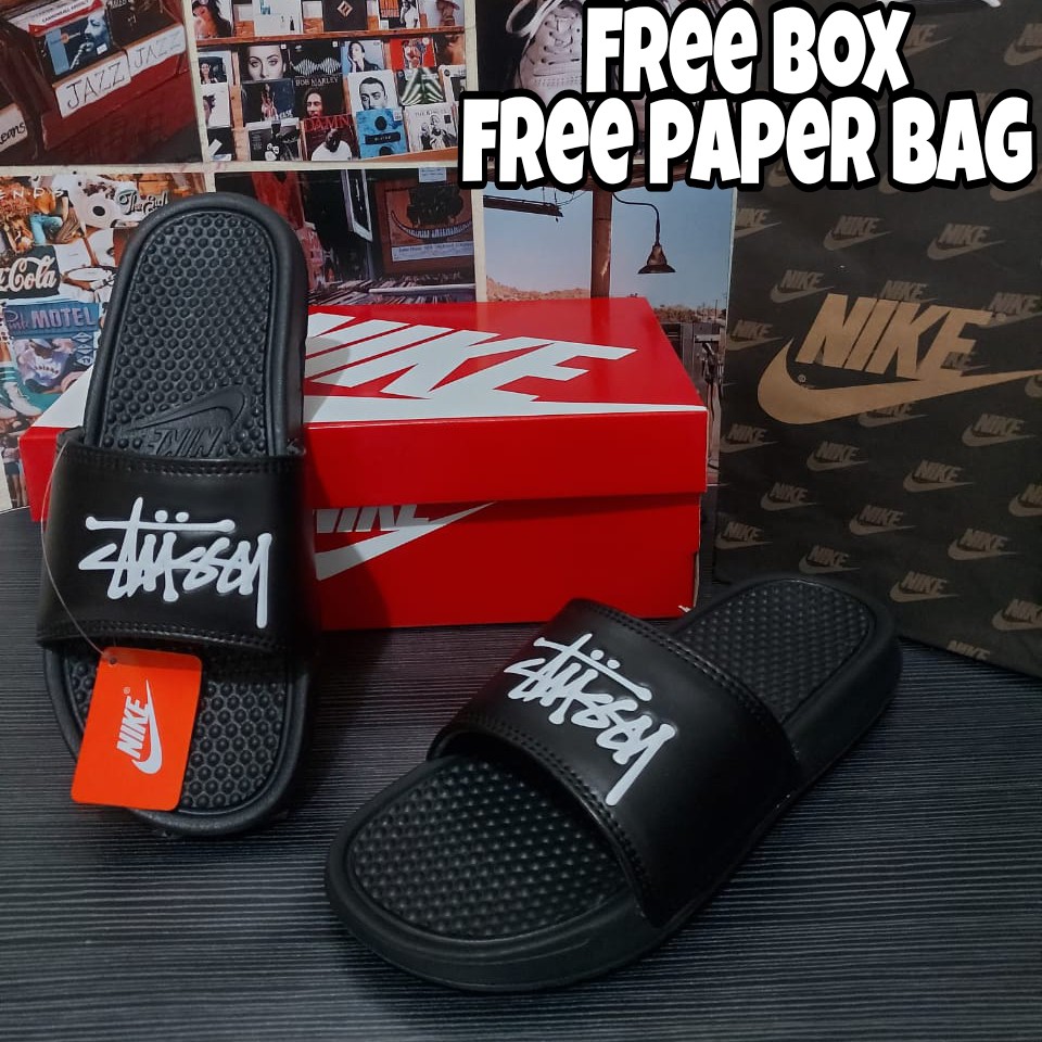 SANDAL SLOP KARET HITAM STUSSY ORI SENDAL NIKE SANDAL NIKE SANDAL SELOP TERMURAH WANITA PRIA SENDAL SLIDE FLIP FLOP MURAH TERMURAH SANDAL OOTD COD