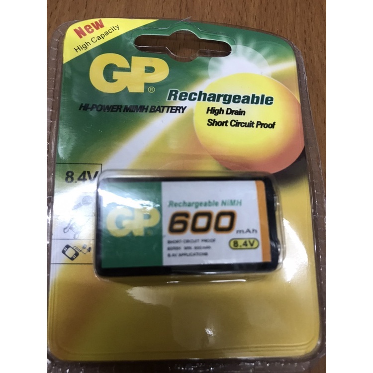 Baterai Kotak Cas GP 600Mah Baterai 9V Recharger