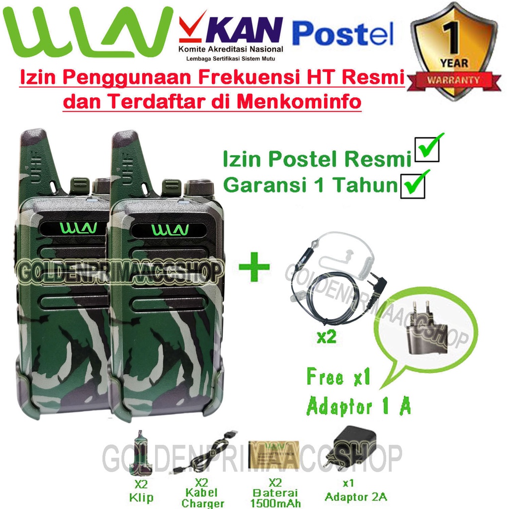 PAKET FBI HT WINLAN WLN KD-C1 LORENG (ARMY, ABU,HIJAU,COKLAT,PUTIH) TANPA DESKTOP / TANPA CHARGER DUDUK