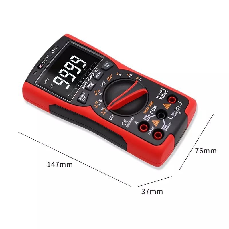 Zoyi ZT-Y Avometer Multitester Multimeter HZ Digital Pengukur Listrik