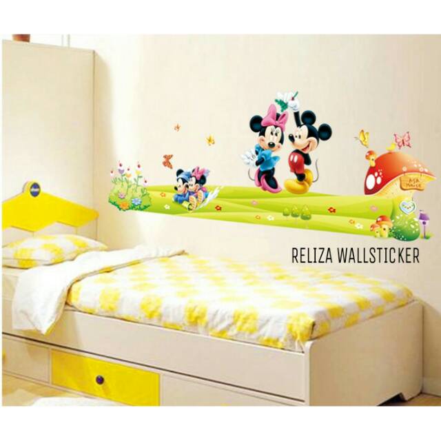 RELIZA WALL STICKER MINNIE MICKEY  MOUSE  BUKIT ANAK KIDS 