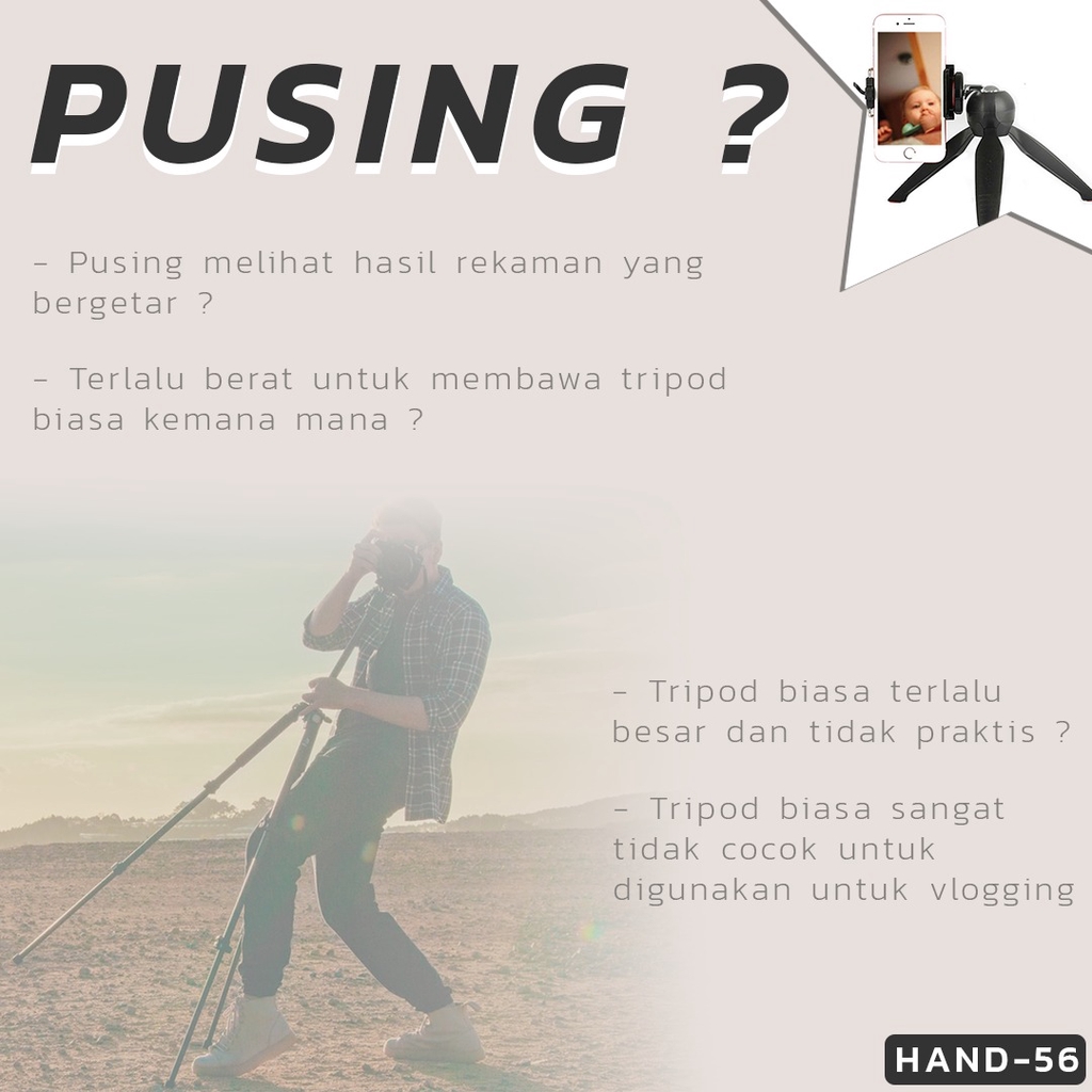 TRIPOD YUNTENG standing camera mini penjaga kamera digital holder U