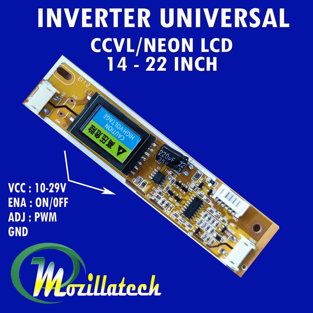 DRIVER INVERTER UNIVERSAL LAMPU NEON CCFL CCVL TV LCD MONITOR KOMPUTER 14 15 17 19 20 22 24 IN INCH