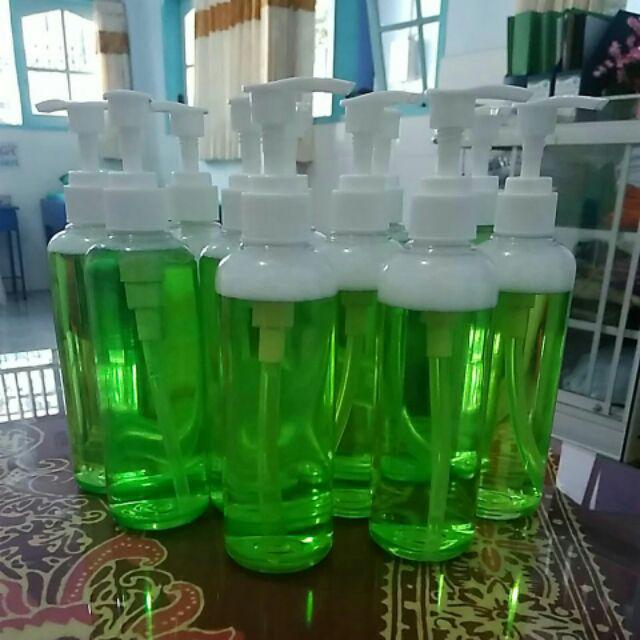 Botol Pet 250 Ml Bening Tutup Pump Putih
