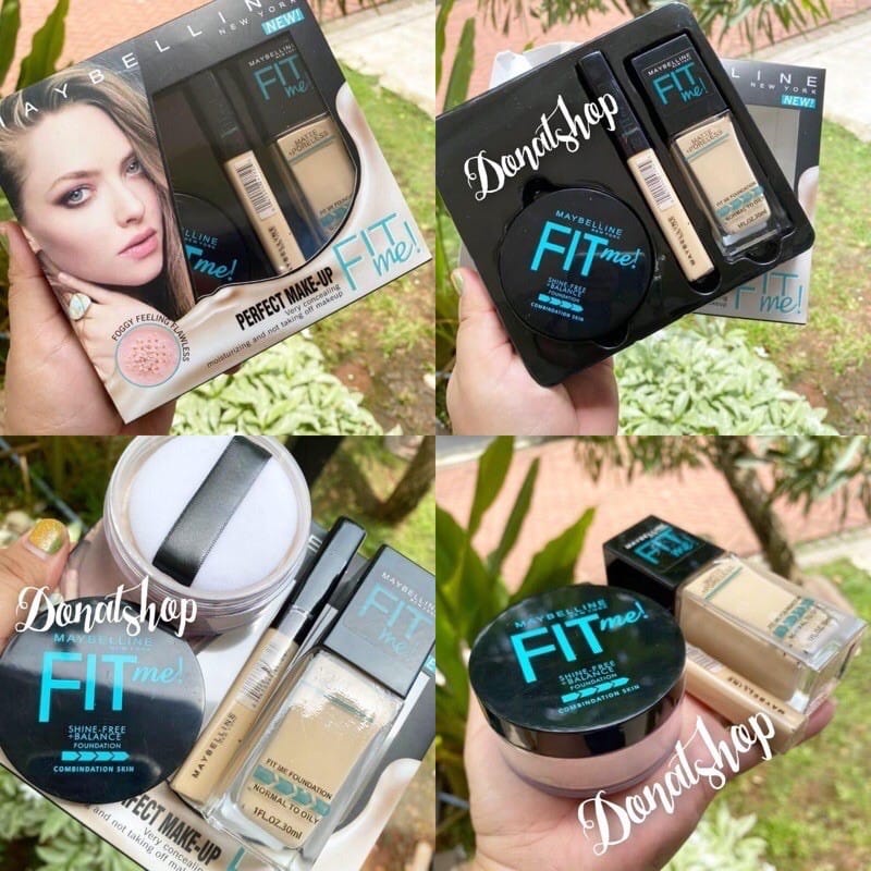 Fit me 3 in 1 Set Foundation Bedak Tabur