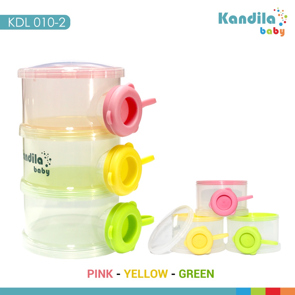 Castle - Kandila MIlk Powder Clear Container 3Layer &amp; $Layer Kandila Baby - Tempat Susu Formula kdl010-1 KDL010-2 KDL010-3