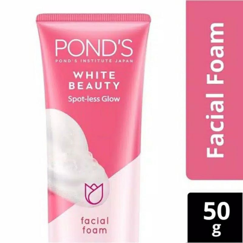 PROMOSI PONDS 50gr WHITE BEAUTU FACIAL FOAM PEMBERSIH WAJAH PERAWATAN KECANTIKAN KOSMETIK MURAH