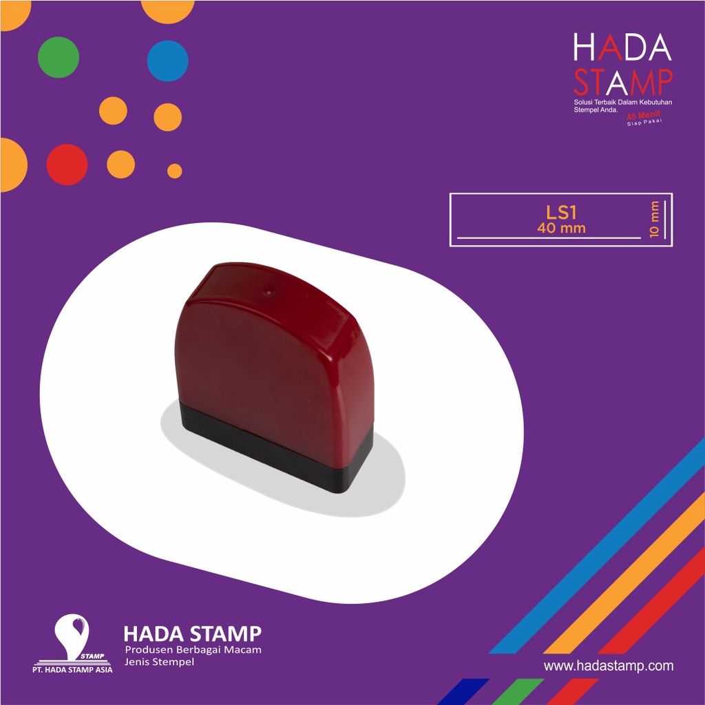 

Stempel Kilat Berkualitas Bikin Stempel Flash Stempel Kilat Free Setting Design Tinta Waterproof LS1 4 x 1 cm