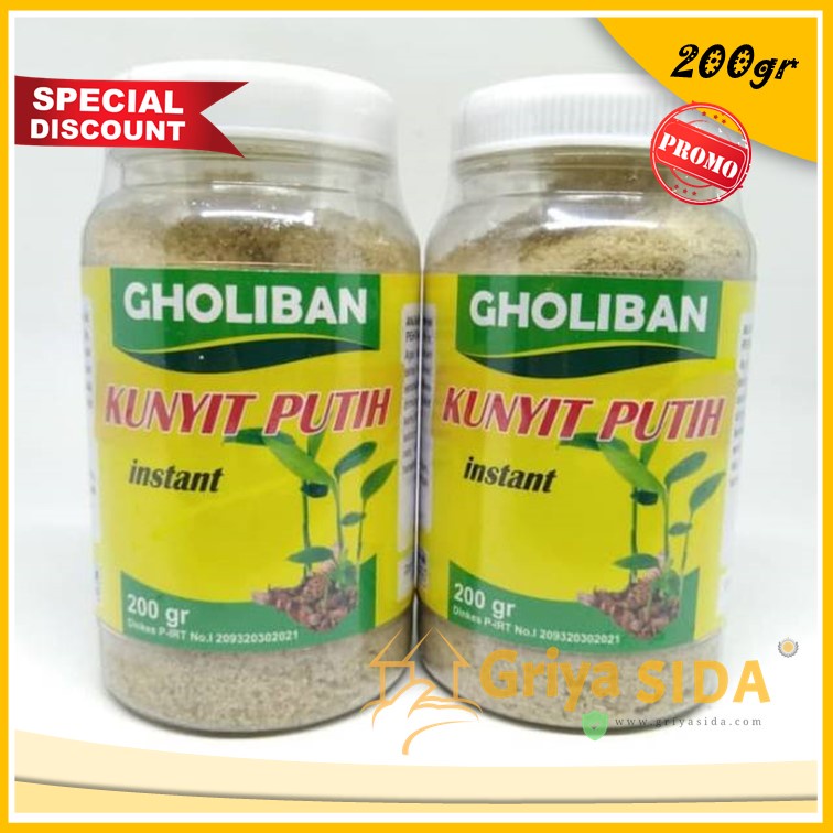 KUNYIT PUTIH INSTANT SEDUH GHOLIBAN 200gr JAHE KUNYIT HERBAL PROMO