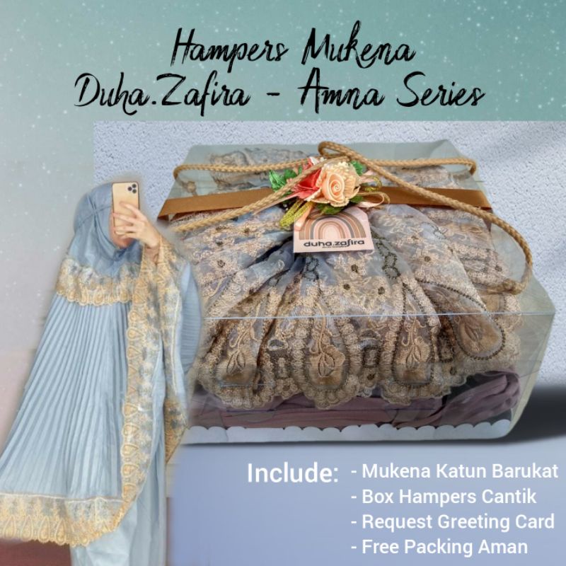 Duha.Zafira Hampers Mukena/ Hampers wedding/ Seserahan mukena/ parcel mukena/ Paket mukena/ Hantaran Wedding/ Box Hantaran/ Hampers Hari Raya/ Hampers lebaran/ Gift box