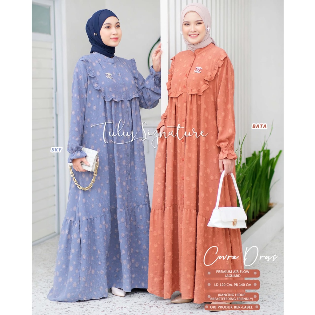 CEVRA DRESS Gamis premium airflow original produk by tulus signature