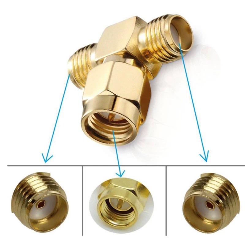 Konektor T antena orbit SMA male to 2 SMA female connector