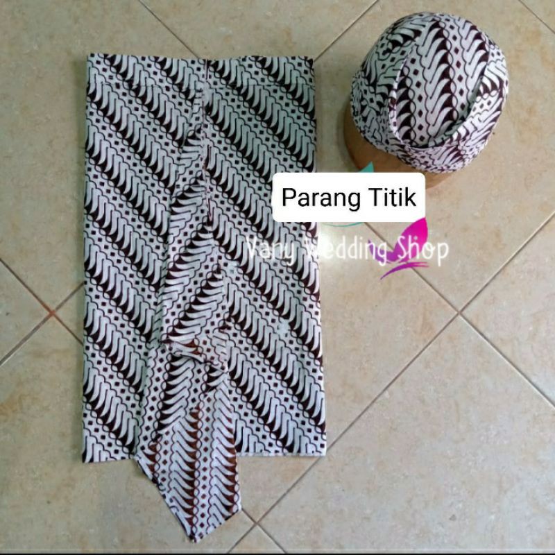 Sapit Urang + Blangkon, Motif Lereng Canting