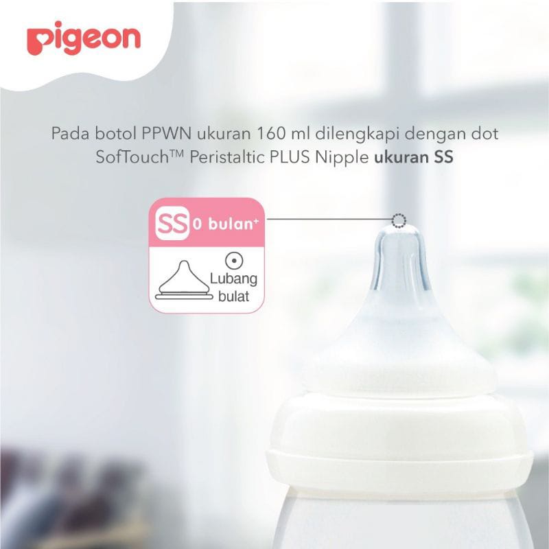 PIGEON Botol Susu SofTouch Peristaltic Plus Wide Neck 160ml