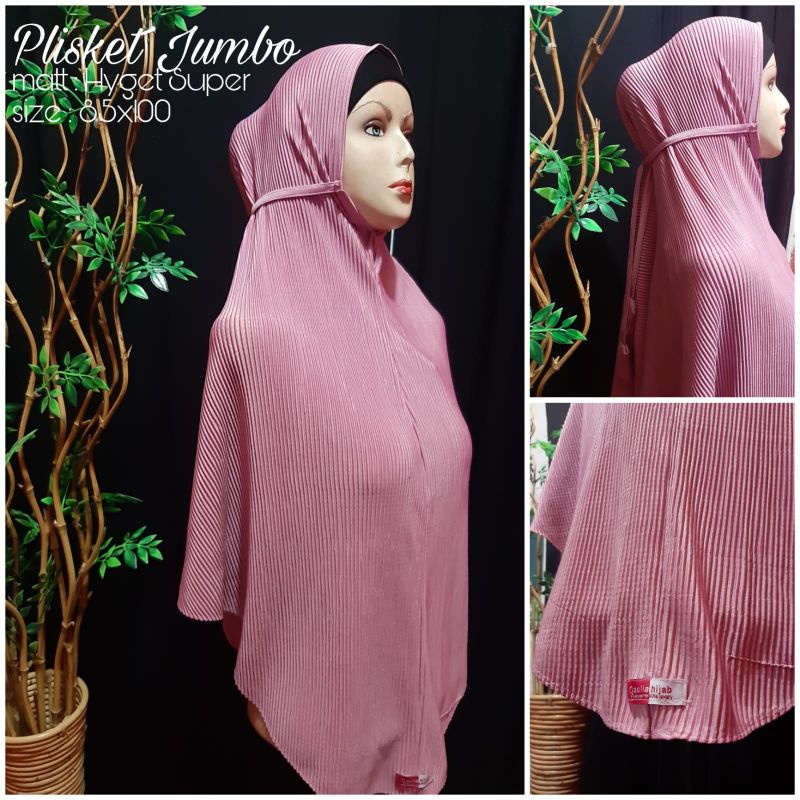 Hijab Instan bergo plisket  jumbo non pet Hyget