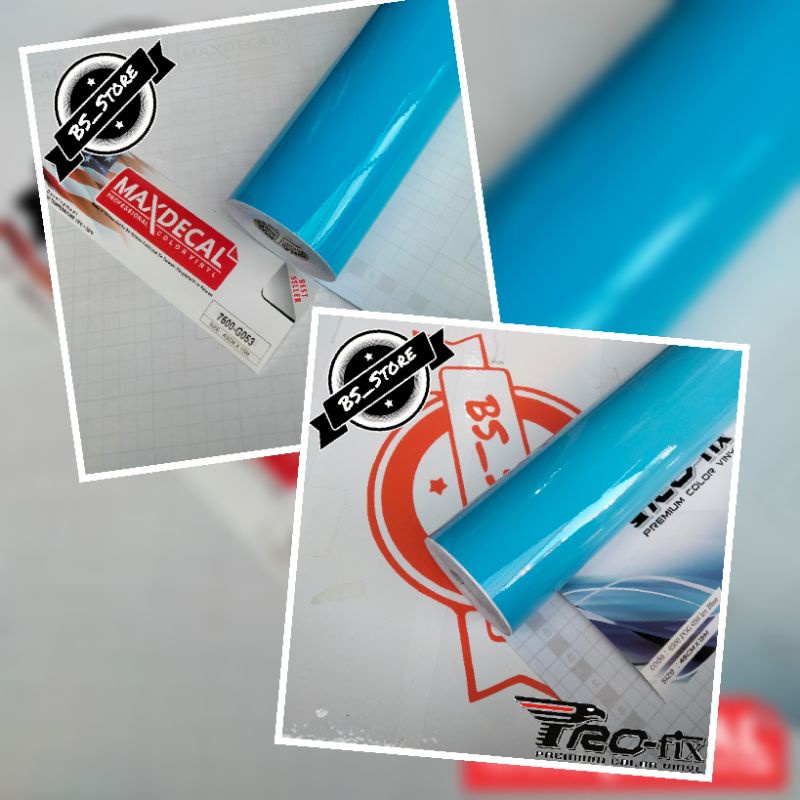 Sticker Skotlet Skotlait Background Aquarium Profix Maxdecal GLOSSY BIRU MUDA