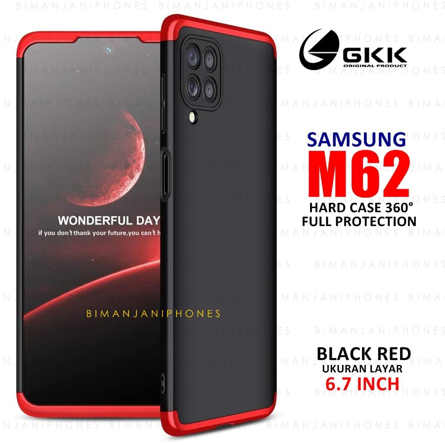 Samsung M62 - Samsung A12 ORIGINAL GKK Hard Case 360° Full Protection 3in1 Full Armor