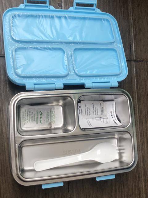 Kotak Makan Lunch Box Yooyee Mini Stainless Steel 3 Sekat 627