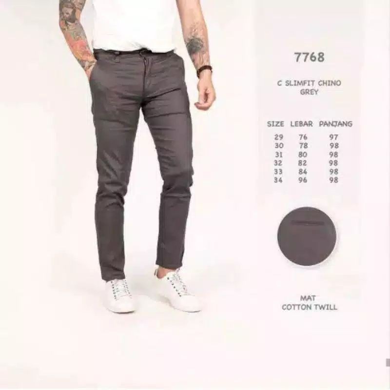 Celana Chino Pria Bahan Adem Nyaman Katun Strecth/Melar Cocok Buat Musim Dingin GAYA COWOK POLO