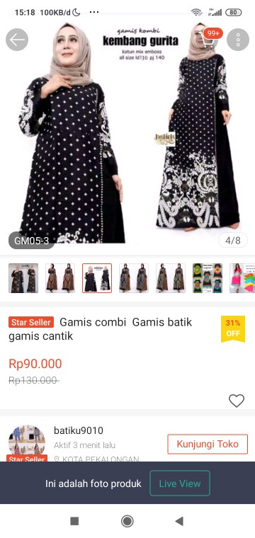 Gamis Combi  Gamis Batik Gamis Cantik