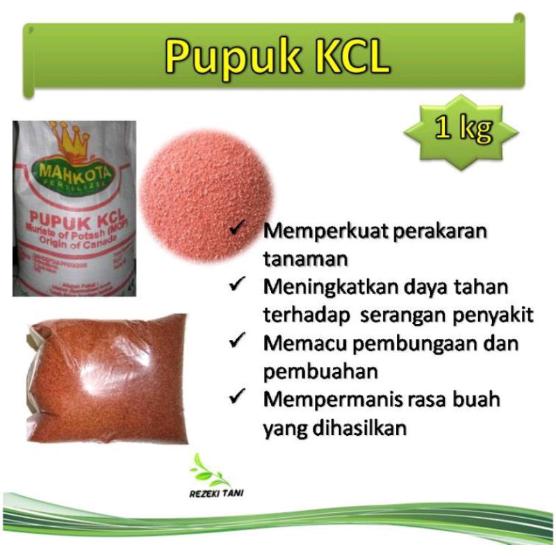 Pupuk kcl mahkota repack 1kg