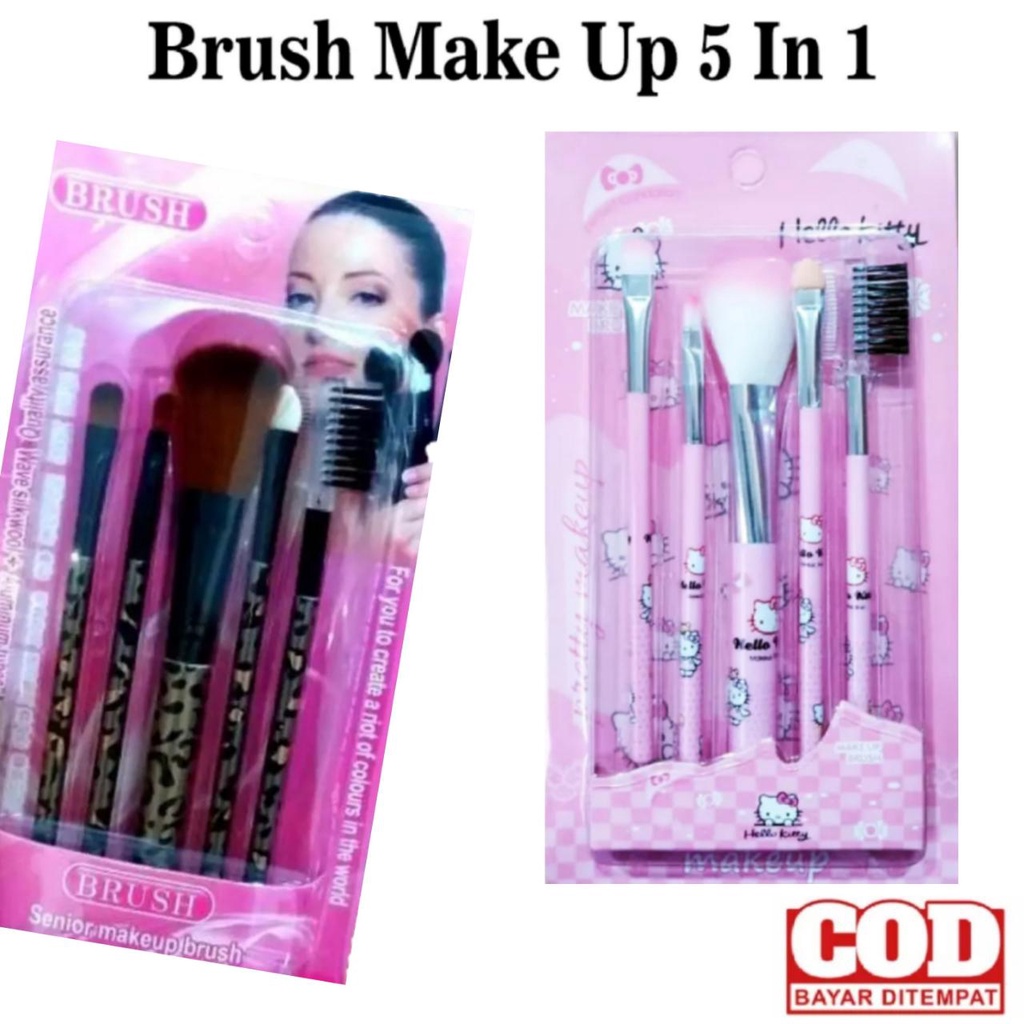 Kuas Makeup Brush 5 in 1 - Kuas Make Up 5 Set Kecantikan