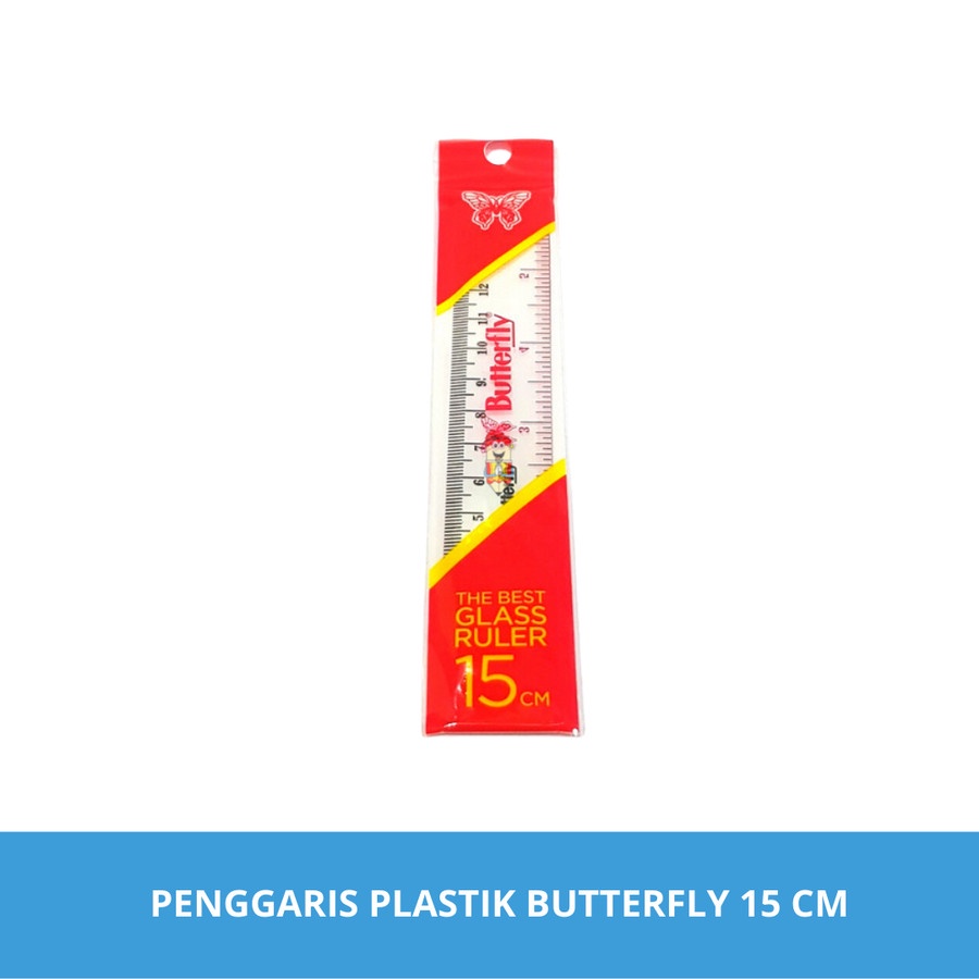 

Penggaris Mika Plastik 15 cm Merk Butterfly