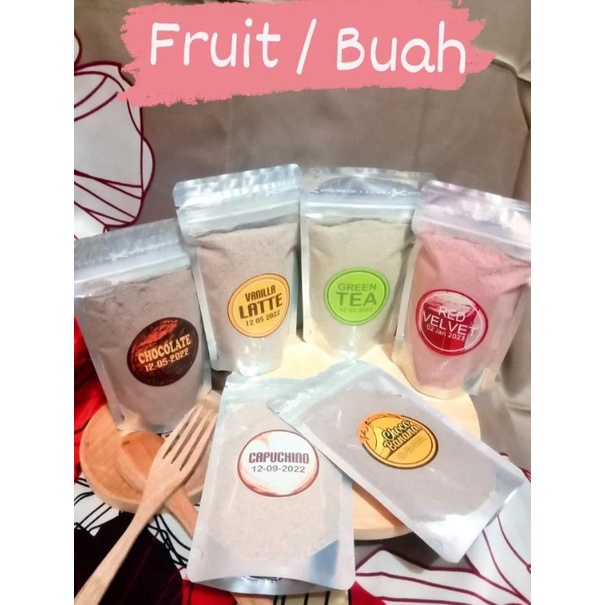 

FRUITS BUBUK MINUMAN POWDER DRINK PAKET SAMPLE VARIAN