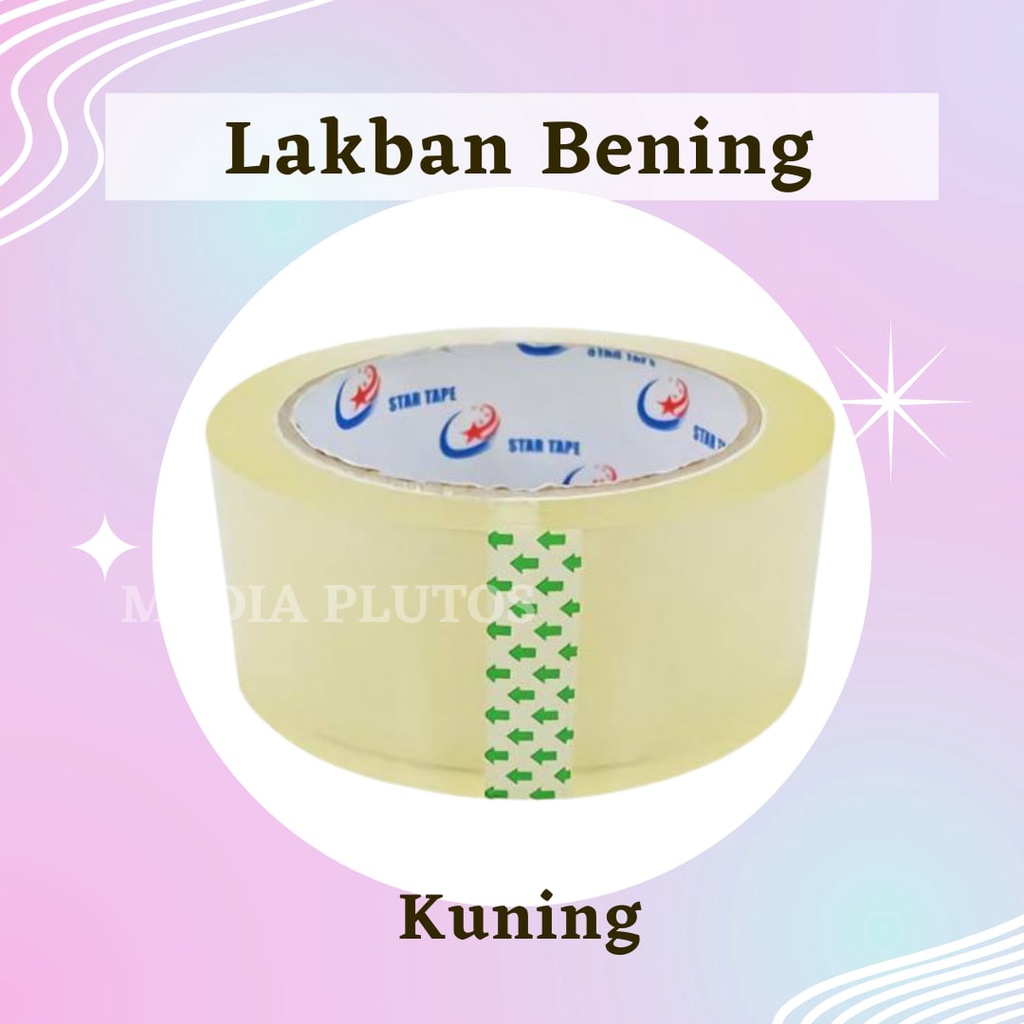 

Selotip Lakban Star Tape Bening Kuning