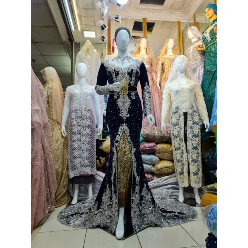 GAUN PENGANTIN BELUDRU BEREKOR//BAJU PENGANTIN ADAT JAWA//MINANG//BAJU