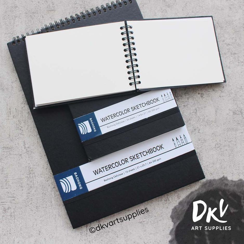 

New! Watercolor Sketchbook Baohong Cellulose 300gsm A6 / A5 / A4