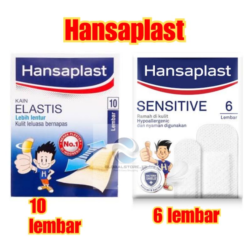 Hansaplast elastis kain isi 10pcs / hansaplast sensitive isi 6 pcs