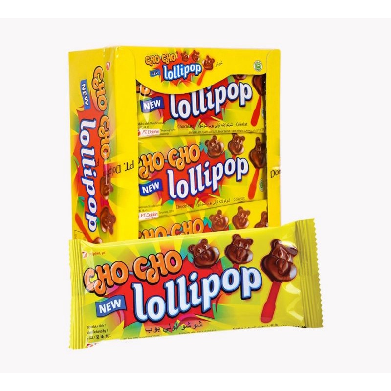 

MURAH !! Cho Cho Lollipop 10gr 24pcs Choco Lolipop Cokelat Permen Unik