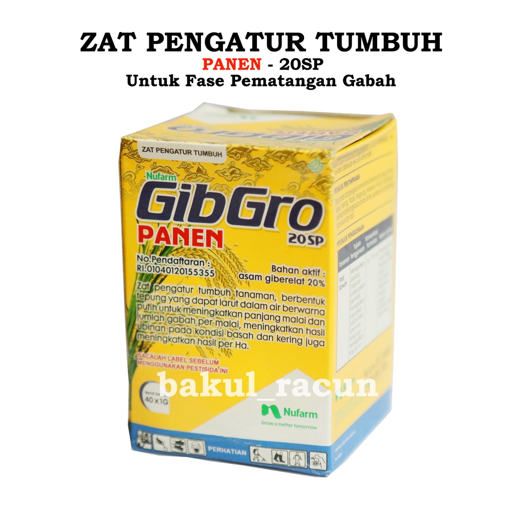 GIBGRO 10 SP dan 20SP PANEN ZAT PENGATUR TUMBUH ZPT PENYUBUR PADI GABAH JAGUNG