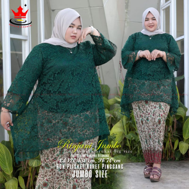 Terlaris!! Atasan Kebaya Brokat Jumbo / Kebaya big size / Atasan Rinjani / Kebaya Modern