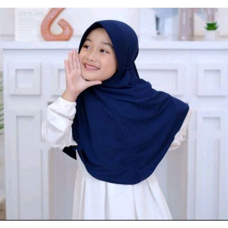 Jilbab tali kepang/tali uril/ Kids Terbaru