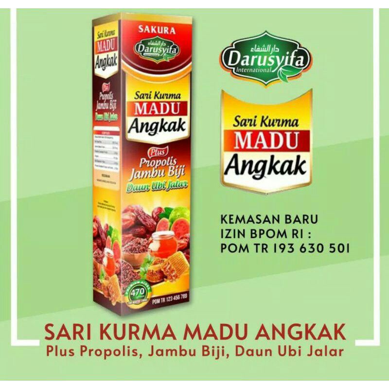 

SARI KURMA MADU ANGKAK PLUS PROPOLIS JAMBU BIJI DARUSYIFA 470 GRAM