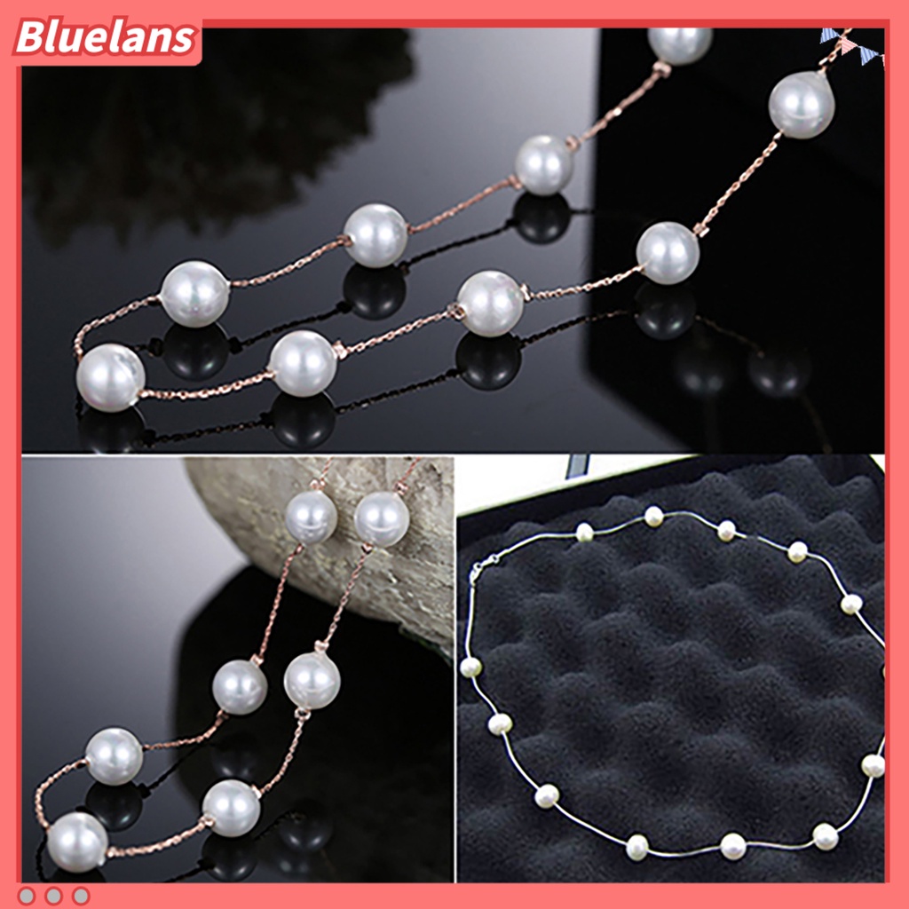 Fashion Perhiasan Liontin Rantai/Kalung Pendek Gaya Choker Dengan Mutiara Imitasi Yang Mempesona