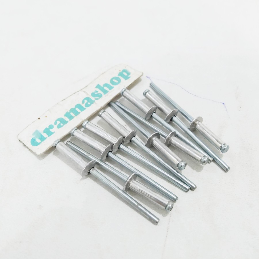 Paku blind rivet ripet rifet kecil 3.2mm 3.2 mm set 10pcs