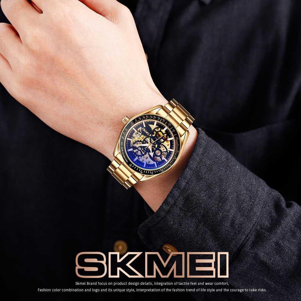 SKMEI Jam Tangan Mechanical Pria Automatic Movement - 9194 [Silver]