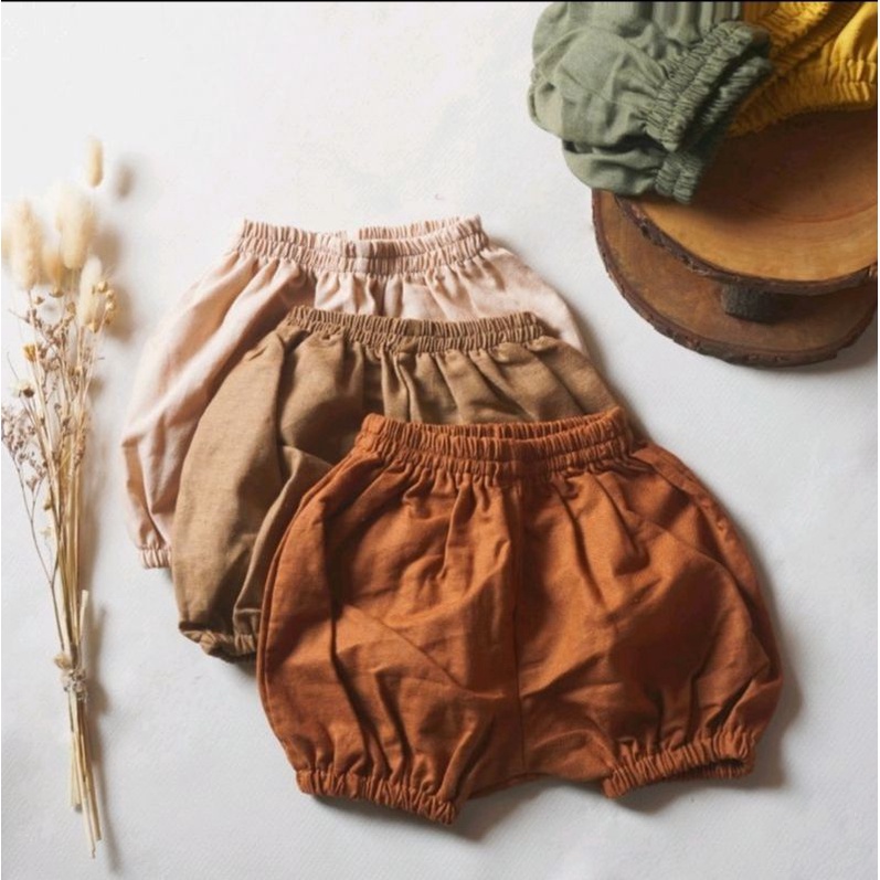 Nara bloomers pants earth tone series celana pendek balon