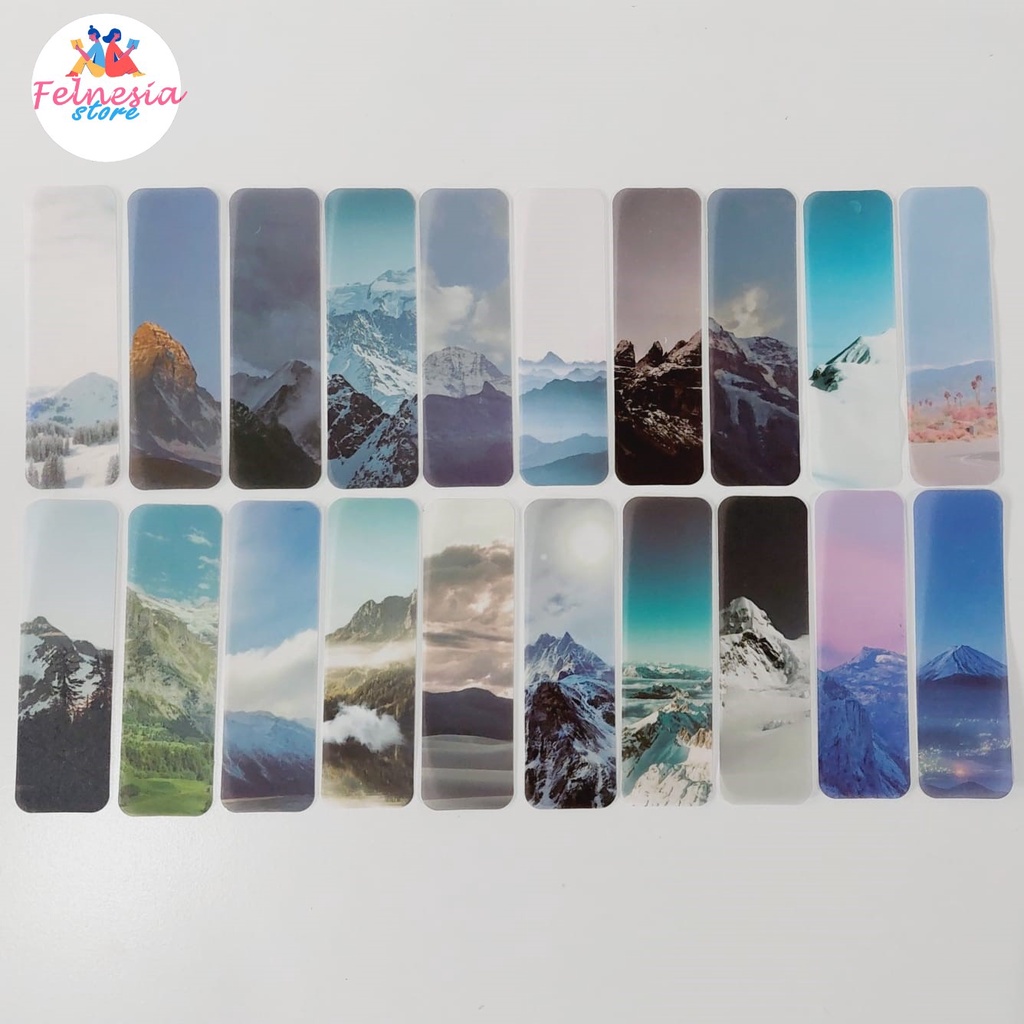 

Pembatas Buku / Bookmark Bahan PVC Motif Mountain