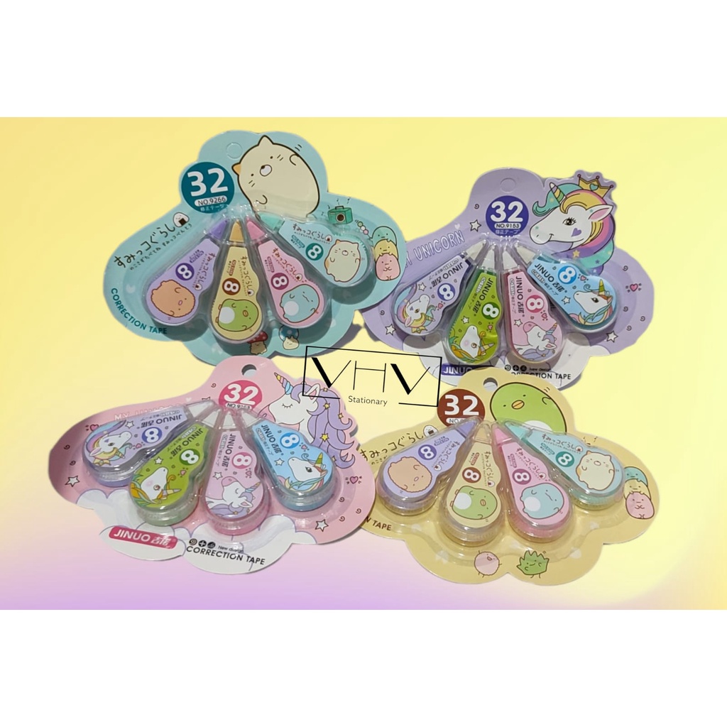 

4 PCS TIP-EX KERTAS MOTIF KAWAII
