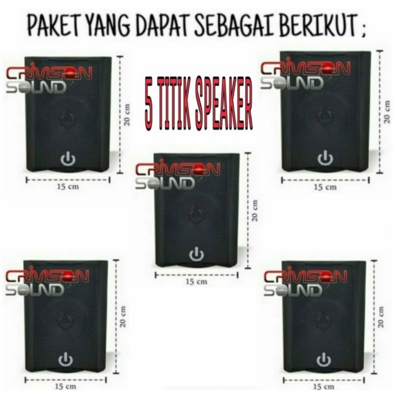 Sale...!!! Paket Sound Cafe Gantung 5 Titik Amplifier Bluetooth Usb..!