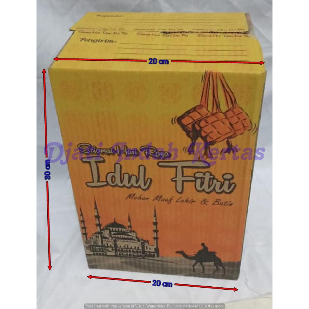 PROMO !!! Kardus Idul Fitri / Kardus Lebaran / Kardus Parcel / Kardus sembako (Uk. 30x20x20) 10pcs