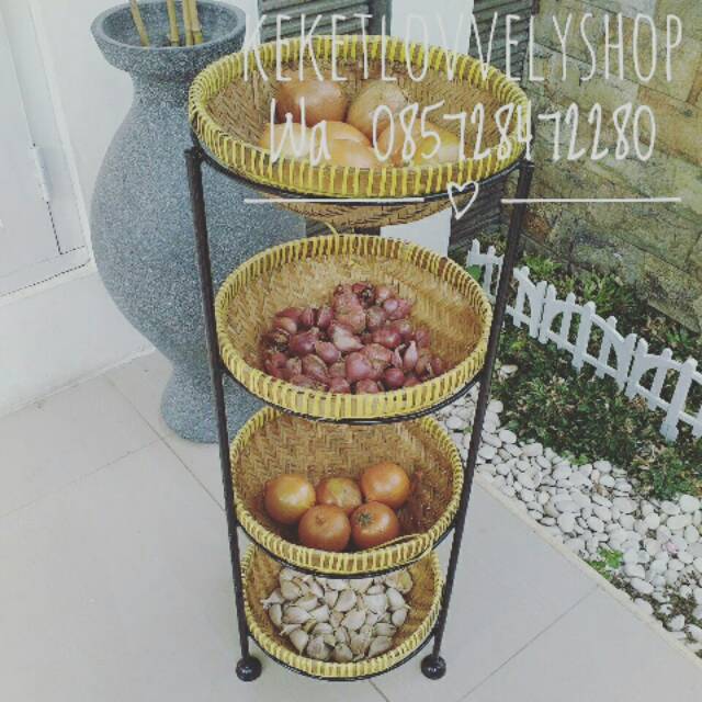  Rak  bawang mini  rak  bumbu  4 susun Shopee Indonesia